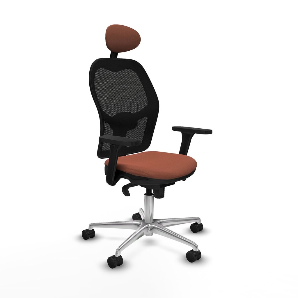 Office Chair with Headrest Jorquera Piqueras y Crespo 3D086N1 Brown Black