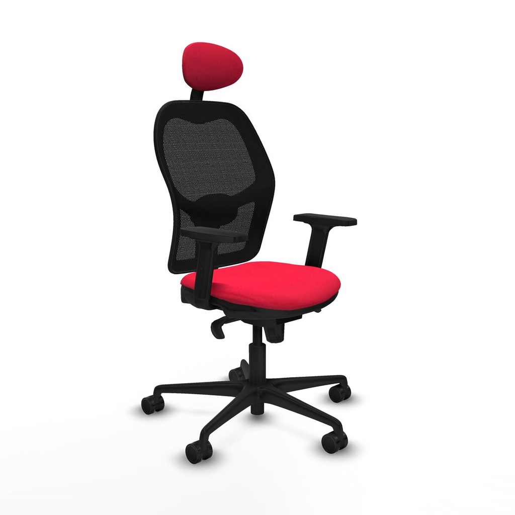 Office Chair with Headrest Jorquera Piqueras y Crespo 2D036N1 Red