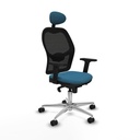 Silla de Oficina con Cabecero Jorquera Piqueras y Crespo 2D086N1 Negro Verde petróleo