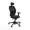 Office Chair with Headrest Jorquera Piqueras y Crespo 2D036G1 Black