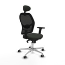 Office Chair with Headrest Jorquera Piqueras y Crespo 2D086G1 Black