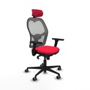 Office Chair with Headrest Jorquera Piqueras y Crespo 3D036G2 Red