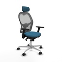 Office Chair with Headrest Jorquera Piqueras y Crespo 3D086N2 Grey Petroleum green