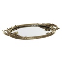 Tray DKD Home Decor Mirror Golden Resin Birds (45 x 27 x 3,7 cm)
