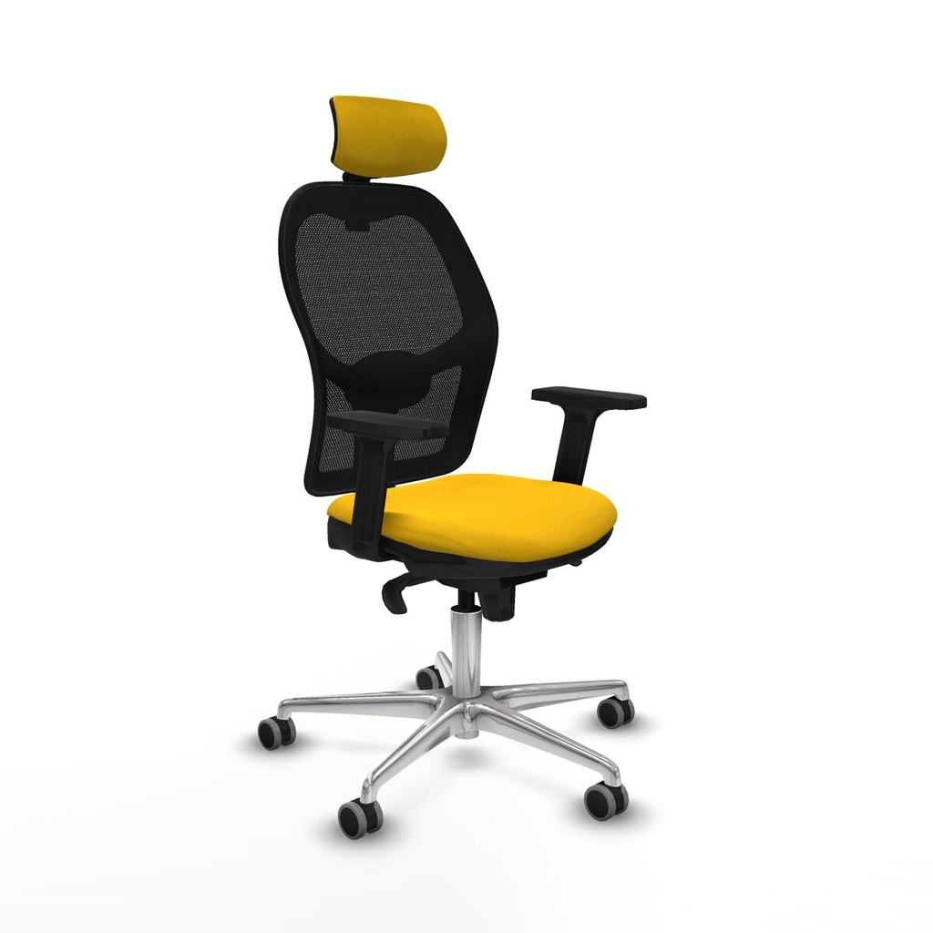 Office Chair with Headrest Jorquera Piqueras y Crespo 2D086G2 Yellow