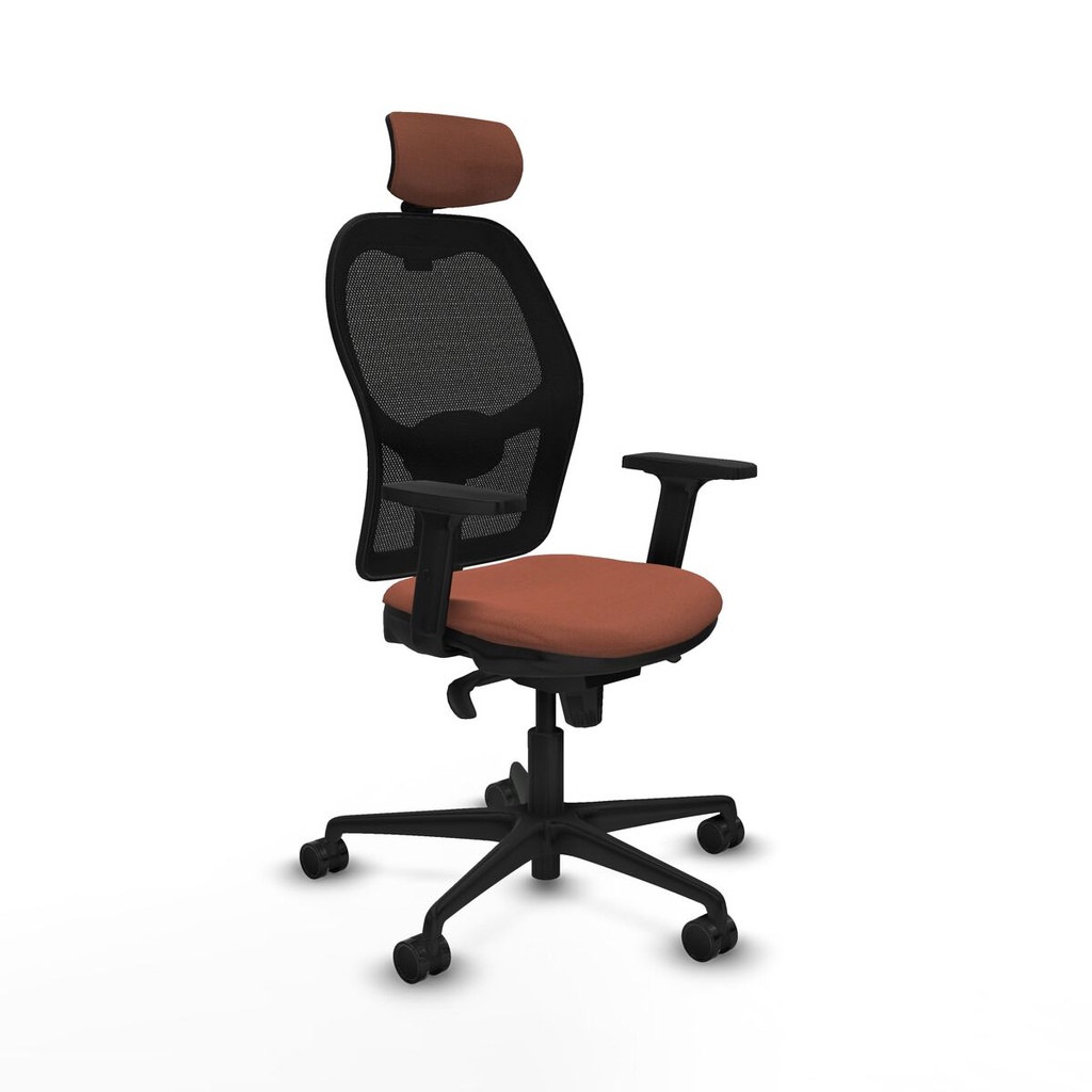 Office Chair with Headrest Jorquera Piqueras y Crespo 2D036N2 Brown Black