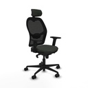 Office Chair with Headrest Jorquera Piqueras y Crespo 2D036N2 Black