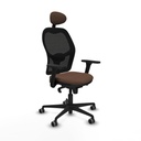 Silla de Oficina con Cabecero Jorquera Piqueras y Crespo 3D036G1 Negro Marrón oscuro
