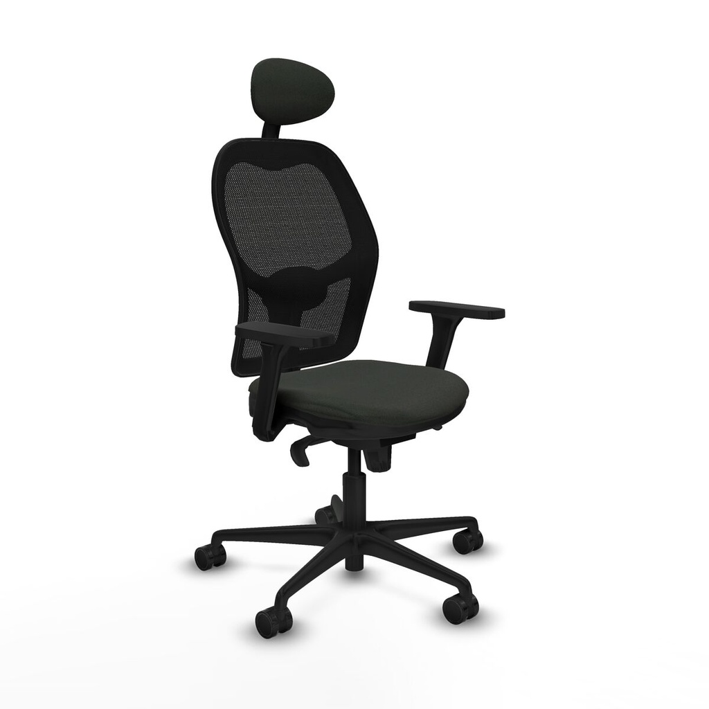 Silla de Oficina con Cabecero Jorquera Piqueras y Crespo 3D036N1 Negro