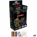 Double Pencil Case Alpino Multicolour 32 Pieces (12 Units)