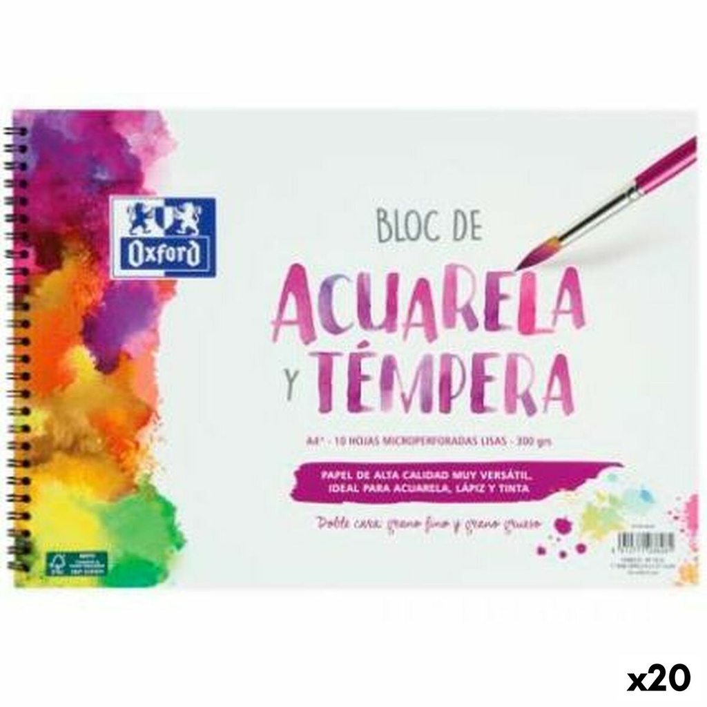 Watercolour Pad Oxford 10 Sheets 300 g/m² (20 Units)