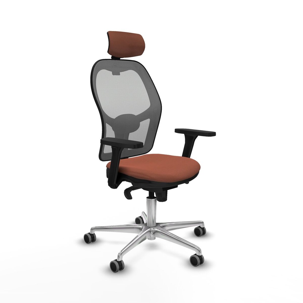 Office Chair with Headrest Jorquera Piqueras y Crespo 3D086G2 Brown Grey