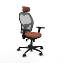 Office Chair with Headrest Jorquera Piqueras y Crespo 3D036N2 Brown Grey