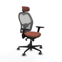 Office Chair with Headrest Jorquera Piqueras y Crespo 3D036G2 Brown Grey