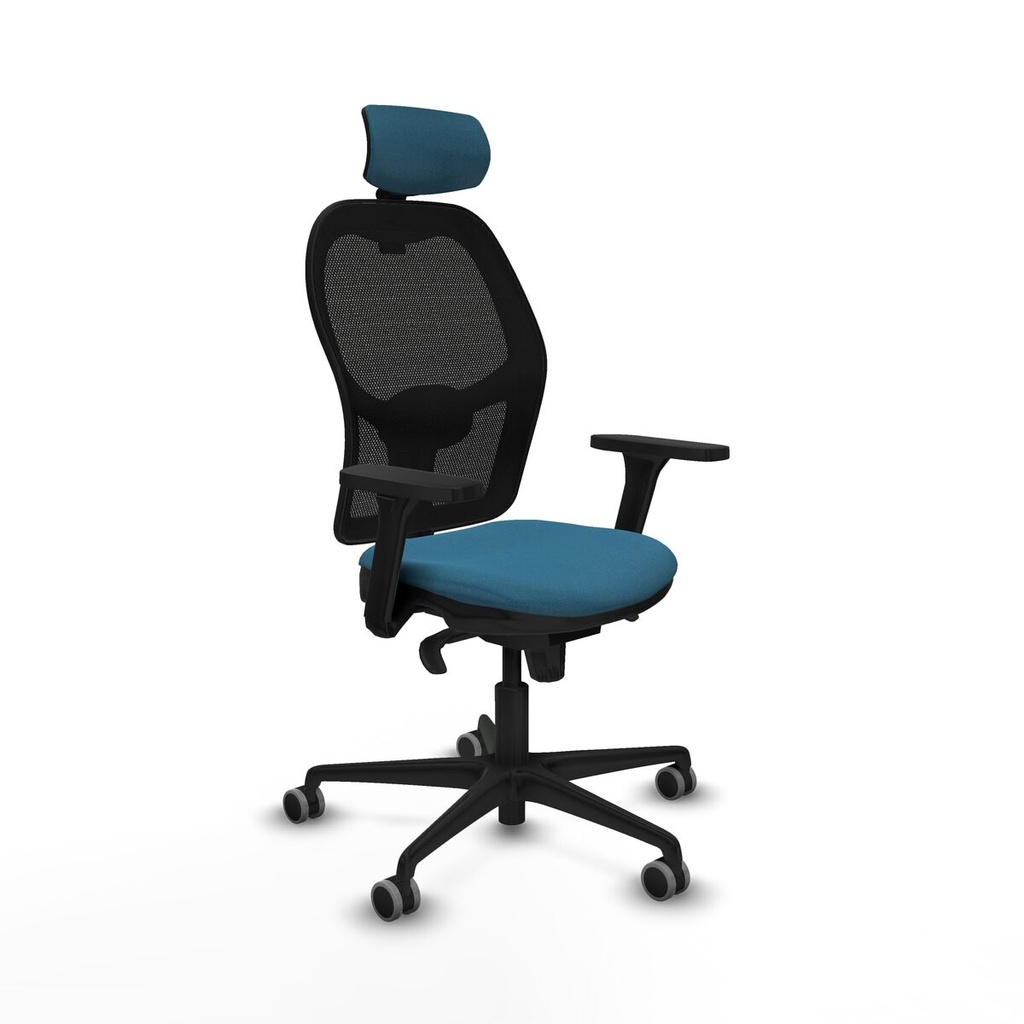 Office Chair with Headrest Jorquera Piqueras y Crespo 3D036G2 Black Petroleum green
