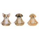 Decorative Figure Home ESPRIT Brown Dog 14,5 X 9,5 X 16 CM (3 Units)
