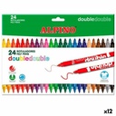 Set of Felt Tip Pens Alpino Double Multicolour 20 Pieces (12 Units)