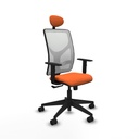 Silla de Oficina con Cabecero Motilla Piqueras y Crespo 1D066N1 Naranja