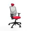 Office Chair with Headrest Motilla Piqueras y Crespo 1D066N1 Red
