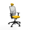 Office Chair with Headrest Motilla Piqueras y Crespo 1D066N1 Yellow