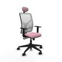Silla de Oficina con Cabecero Motilla Piqueras y Crespo 1D066N1 Rosa