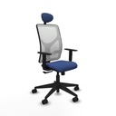 Silla de Oficina con Cabecero Motilla Piqueras y Crespo 1D066N1 Azul marino
