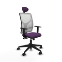 Silla de Oficina con Cabecero Motilla Piqueras y Crespo 1D066N1 Morado