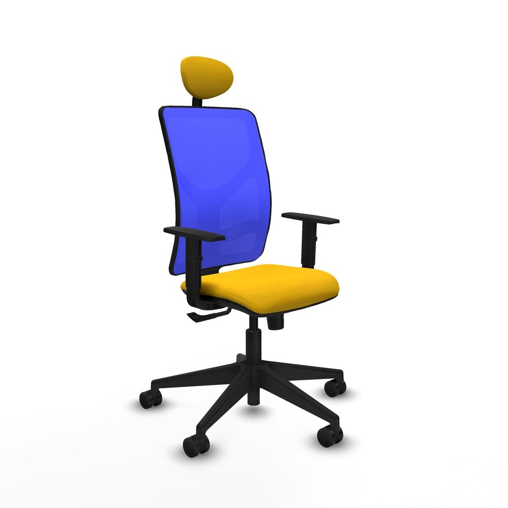 Office Chair with Headrest Motilla Piqueras y Crespo 1D066N1 Yellow