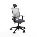 Office Chair with Headrest Motilla Piqueras y Crespo 1D066N1 Dark grey