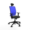 Silla de Oficina con Cabecero Motilla Piqueras y Crespo 1D066N1 Negro