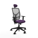 Silla de Oficina con Cabecero Motilla Piqueras y Crespo 1D066N1 Morado