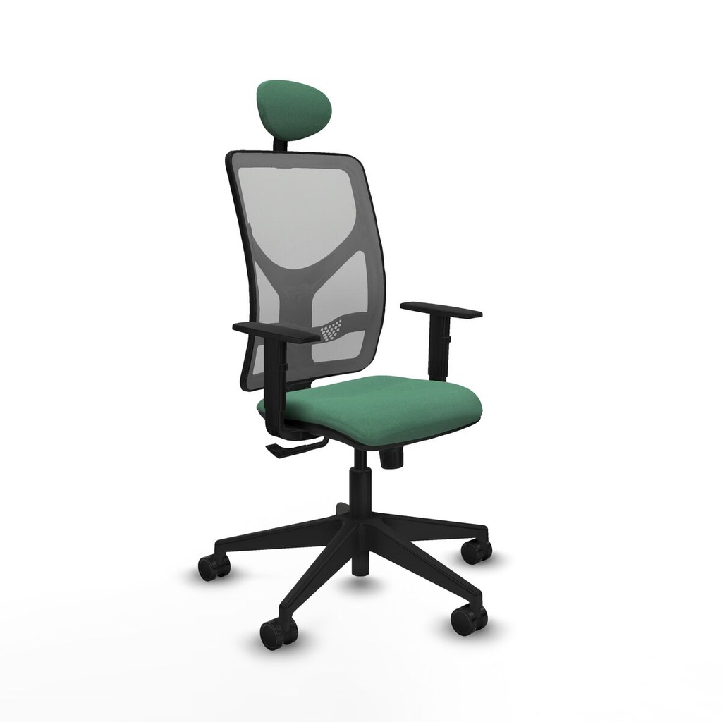 Silla de Oficina con Cabecero Motilla Piqueras y Crespo 1D066N1 Verde Esmeralda