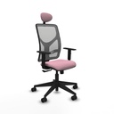 Silla de Oficina con Cabecero Motilla Piqueras y Crespo 1D066N1 Rosa