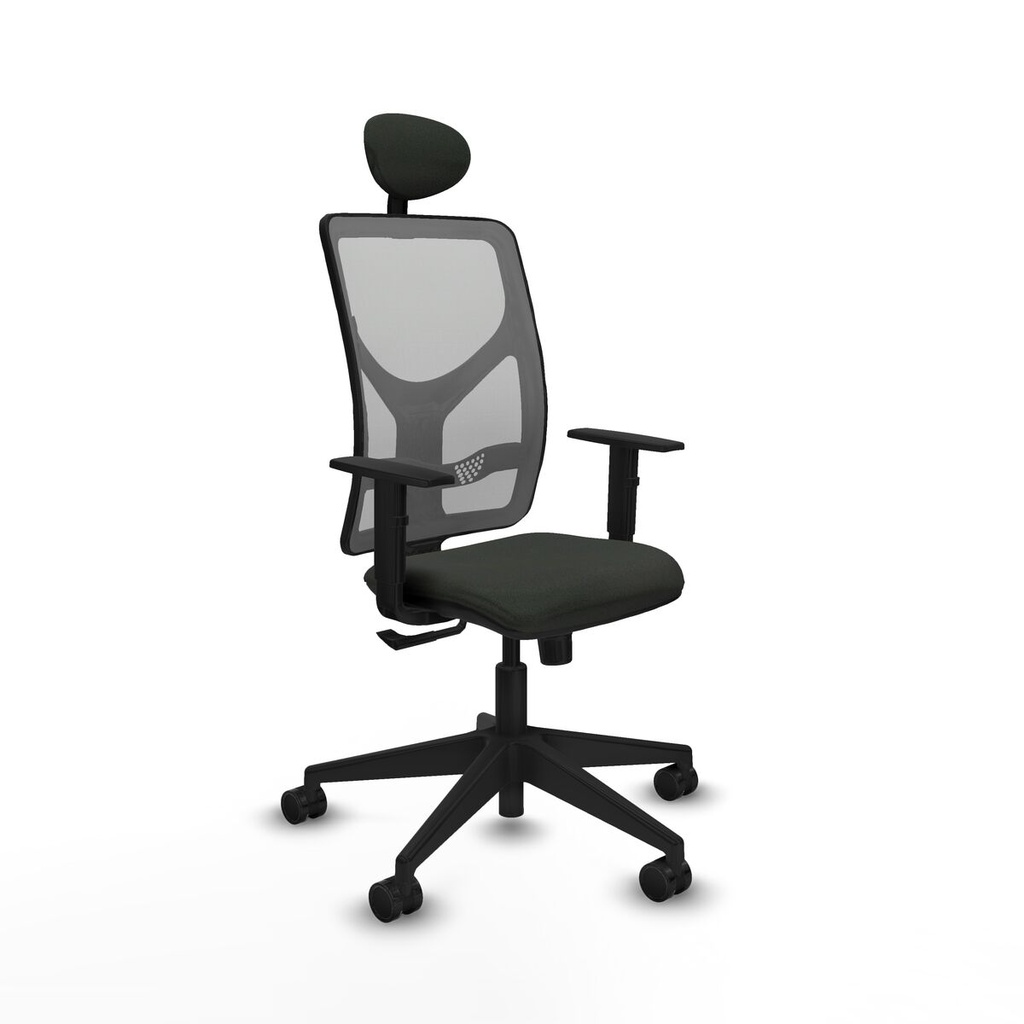 Silla de Oficina con Cabecero Motilla Piqueras y Crespo 1D066N1 Negro