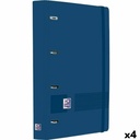 Ring binder Oxford LIVE&GO Navy Blue A4+ (4 Units)