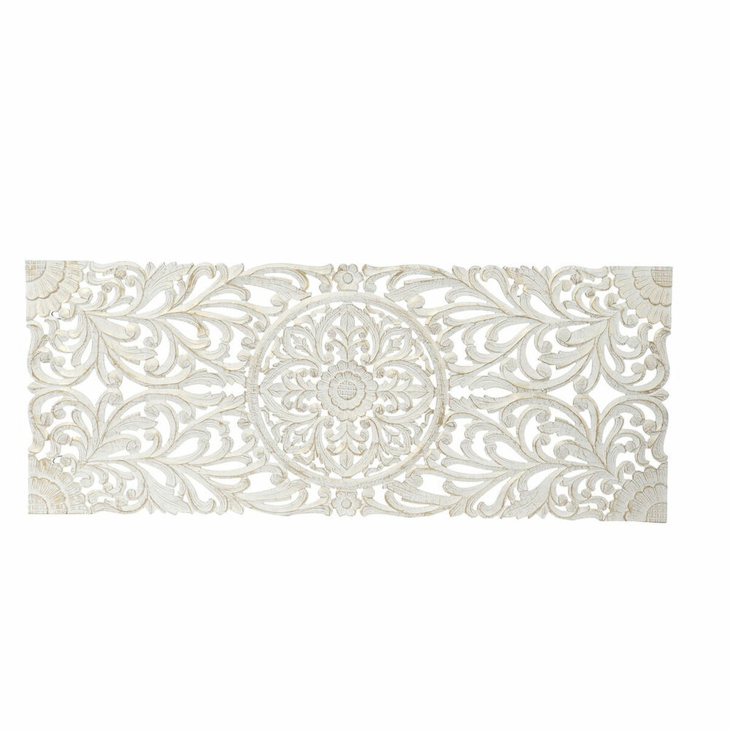 Cabecero de Cama DKD Home Decor Blanco Dorado Madera Madera MDF 151 x 2 x 60 cm