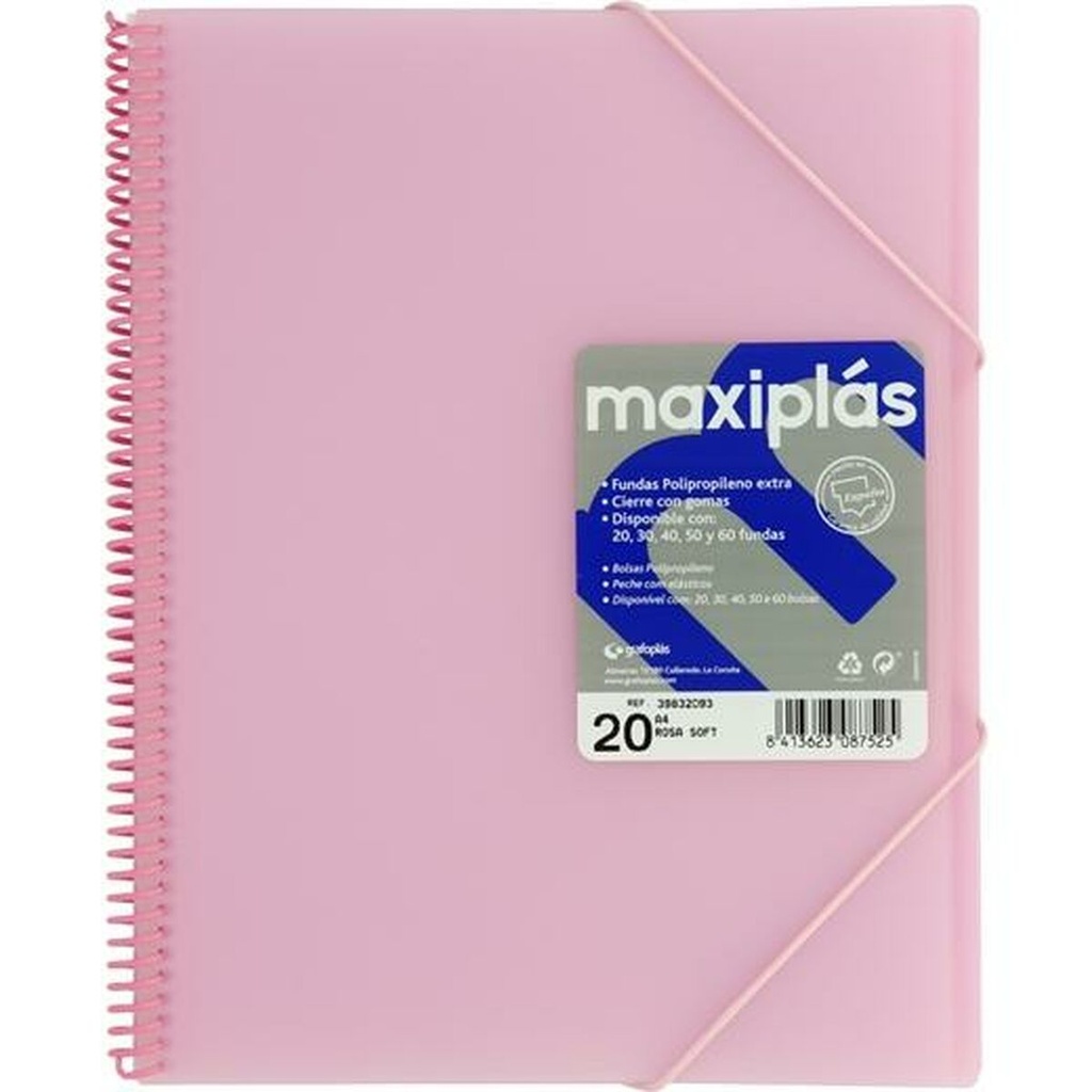 Organiser Folder Grafoplas Light Pink A4