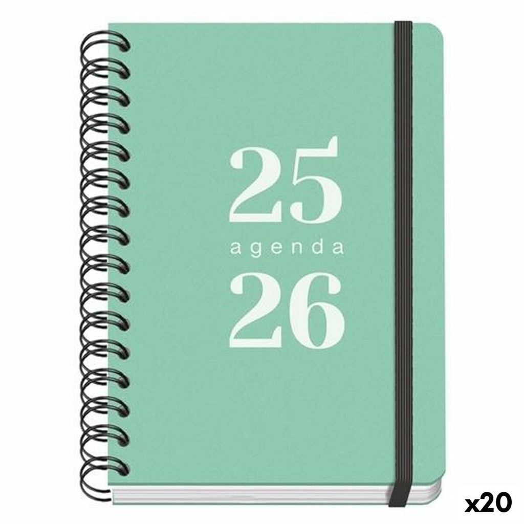 Diary DOHE GRAMMAR Green A5 150 x 210 mm 2025-2026 (20 Units)