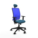 Office Chair with Headrest Motilla Piqueras y Crespo 1D066N1 Blue Petroleum green