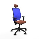 Office Chair with Headrest Motilla Piqueras y Crespo 1D066N1 Blue Brown
