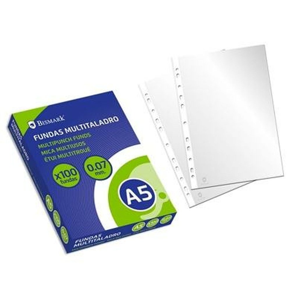 Covers Bismark Transparent A5 polypropylene 100 Pieces