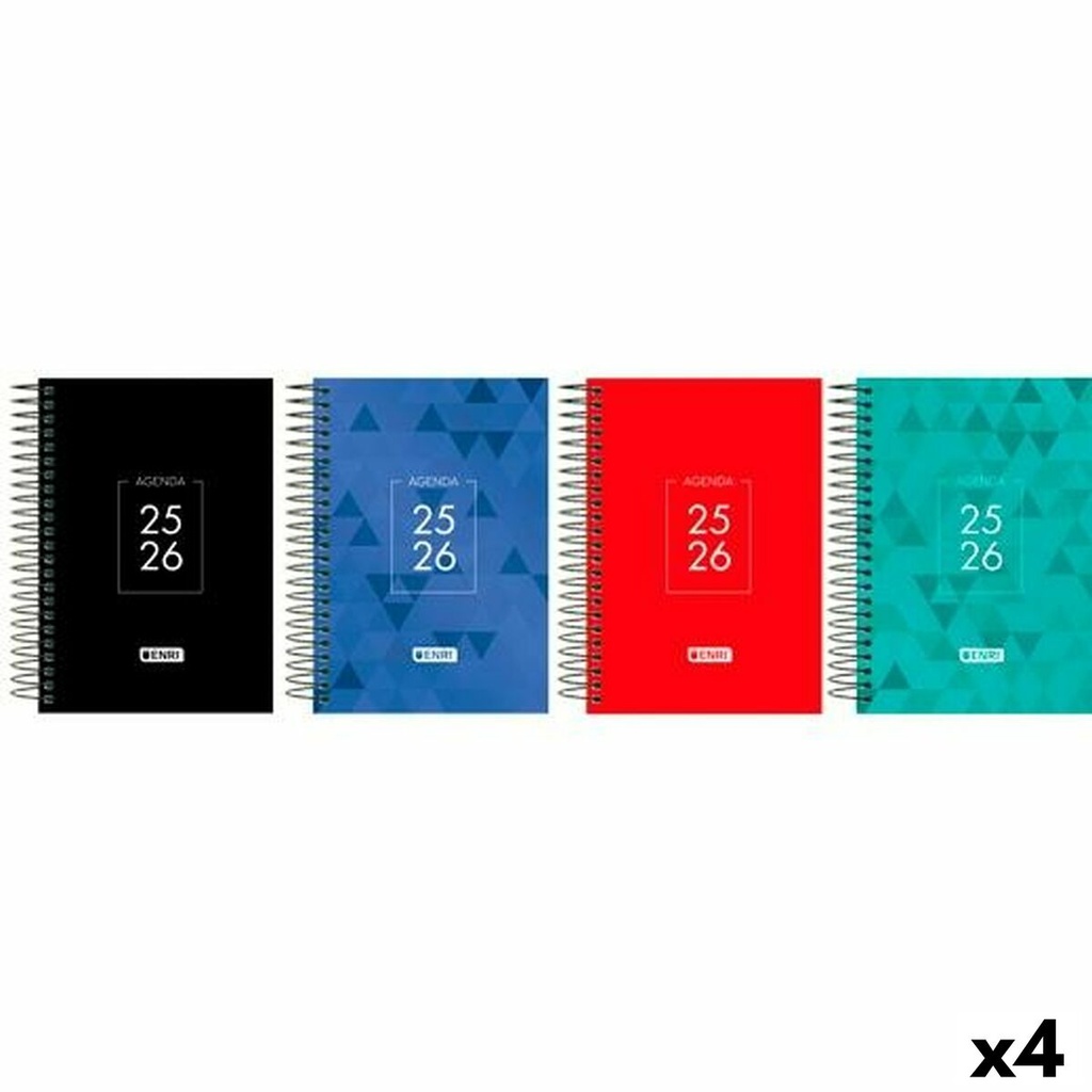 Diary ENRI IDENTITY 1/4 15 x 21 cm 2025-2026 (4 Units)