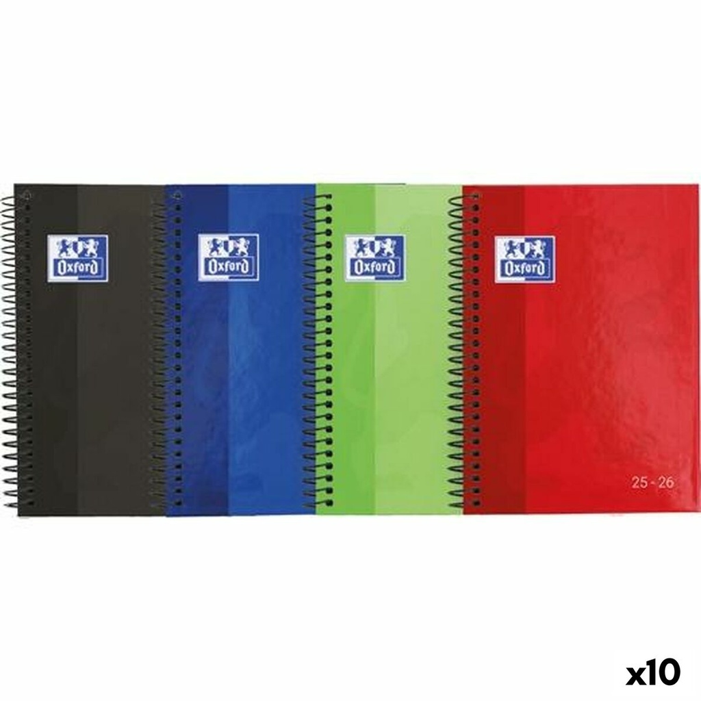 Diary Oxford SCHOOL 1/4 15 x 21 cm 2025-2026 (10 Units)