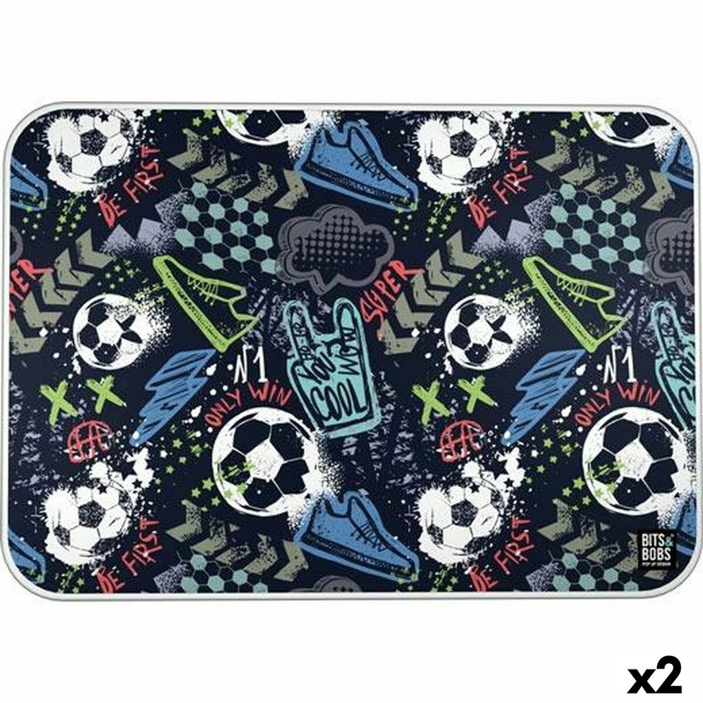 Alfombrilla protectora Bits&Bobs MATCH Multicolor PVC 47 x 33 cm Sobremesa (2 Unidades)