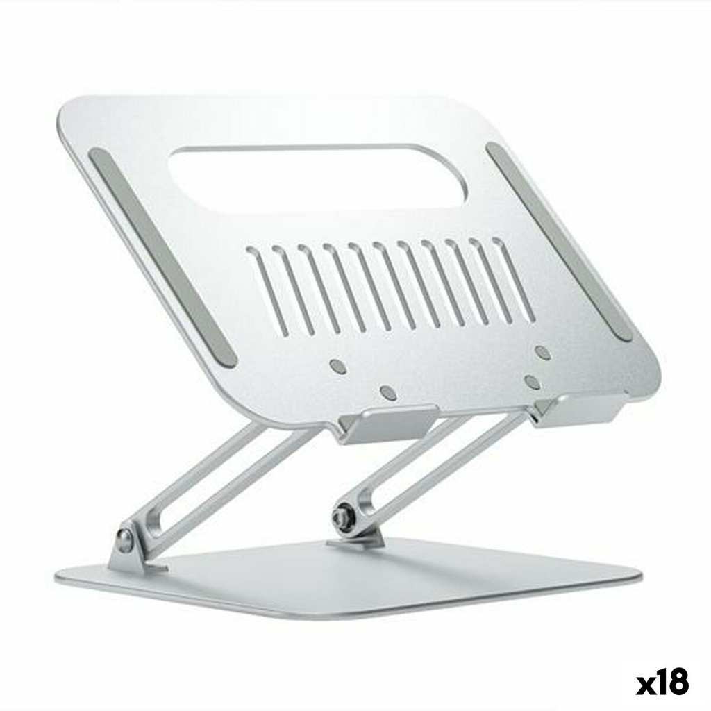 Notebook Stand Aisens XL Aluminium Silver 18 Units