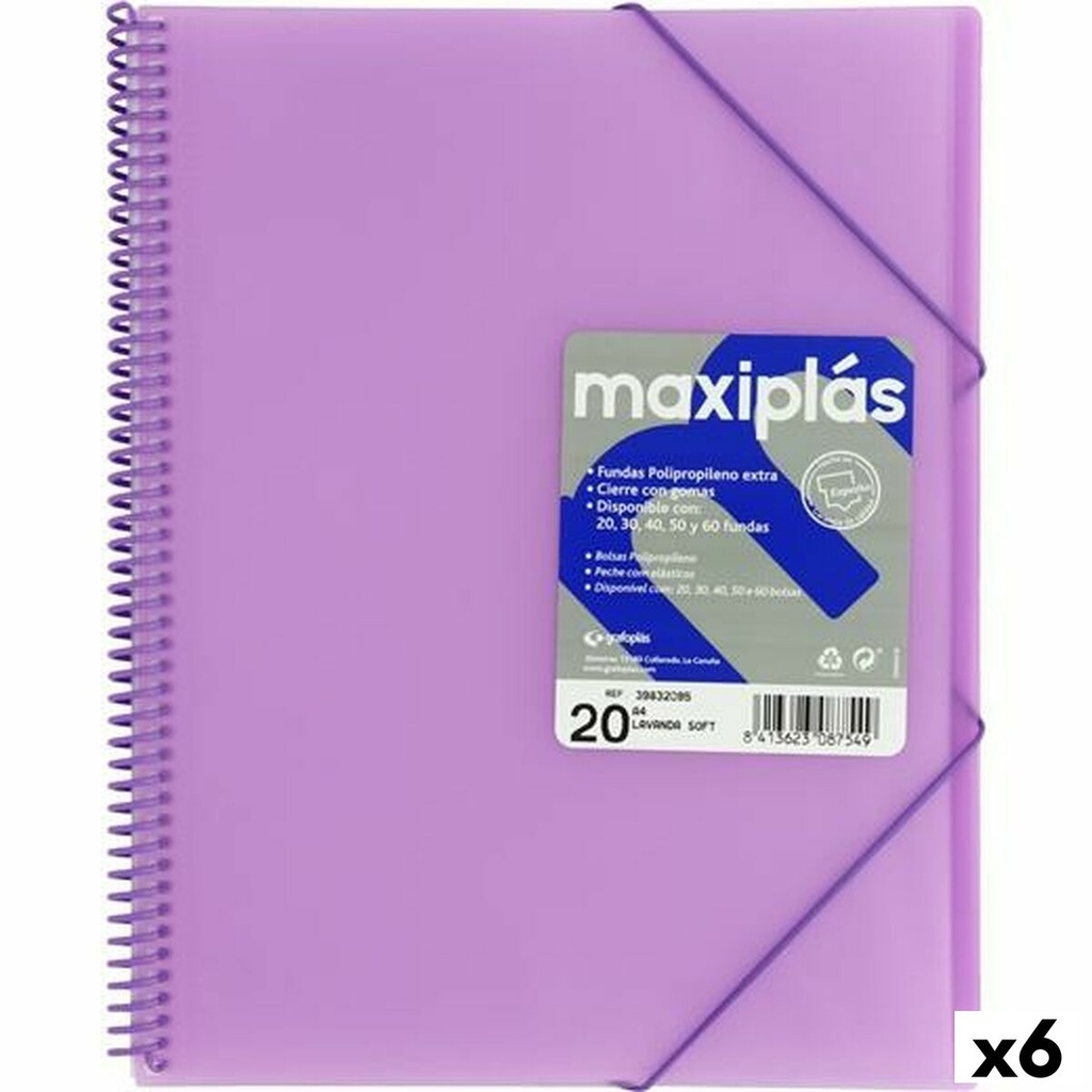 Carpeta Clasificadora Grafoplas Lavanda A4 (6 Unidades)