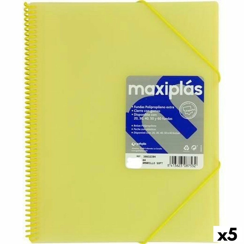 Organiser Folder Grafoplas Yellow A4 (5 Units)