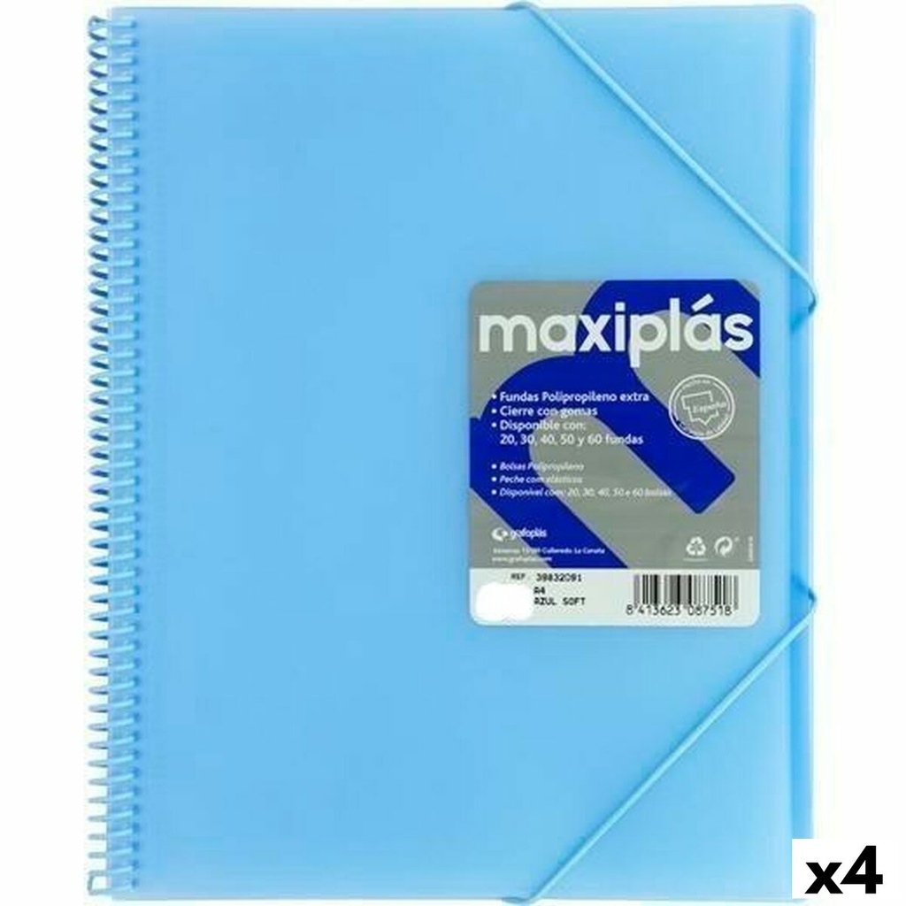 Organiser Folder Grafoplas Blue A4 (4 Units)