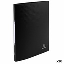 Carpeta de anillas Exacompta Negro A4 (20 Unidades)