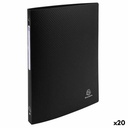 Ring binder Exacompta Black A4 (20 Units) (4 Units)